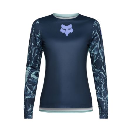 Fox Koszulka Rowerowa Z DŁugim RĘkawem Damska  Ranger Img Print Arctic Blue M