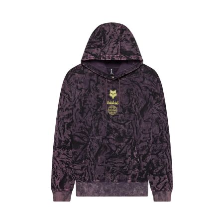 Fox Bluza Z Kapturem  Image Print Oversized Fleece Po Plum Perfect M