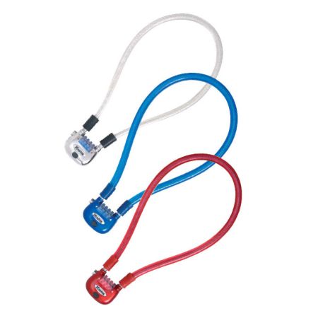 Zapięcie rowerowe MASTERLOCK QUANTUM 8213 12mm 60cm SZYFR LED podświetlone zestaw mix kolorów pudełko 4szt. (DWZ) 