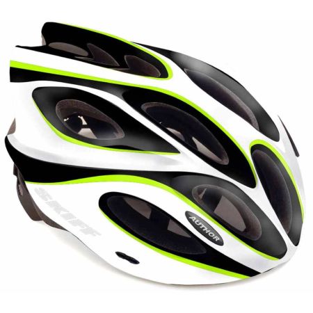 Kask AUTHOR SKIFF biało-czarno-zielony 52-58 