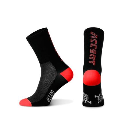Accent Skarpetki kolarskie Hero Long, czarno-czerwone, rozmiar S (36-38) 