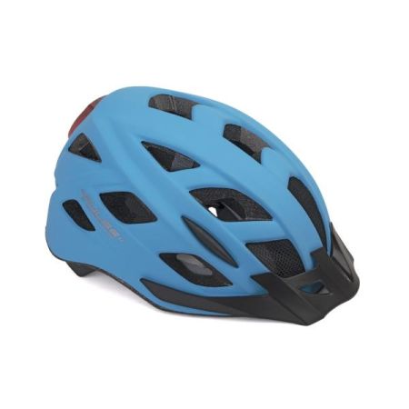  Kask AUTHOR PULSE LED X8 niebieski fluo 58-61 (z lampką tylną) 