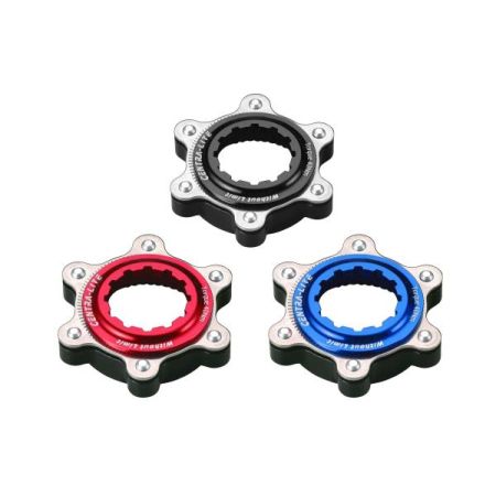  Adapter Centerlock do tarcz na 6 śrub do kół z osią 15/20 mm, czarny 