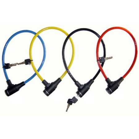 Zapięcie rowerowe MASTERLOCK QUANTUM 8169 8mm 65cm KLUCZYK zestaw mix kolorów pudełko 6szt. 
