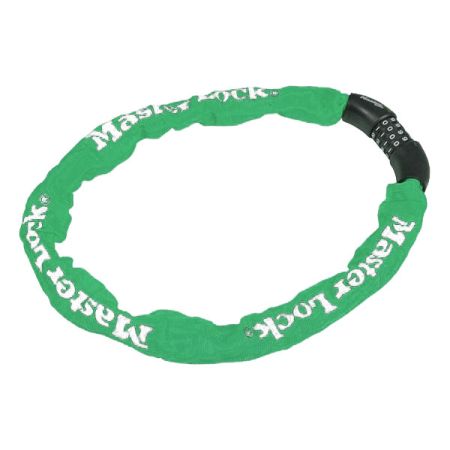 Zapięcie rowerowe MASTERLOCK QUANTUM 8392 ŁAŃCUCH 8mm 40mm 90cm SZYFR zielone 