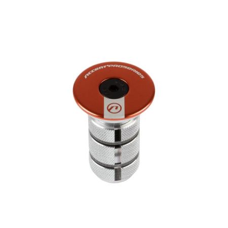 Accent Gwiazdka EXE Carbon do widelców z karbonową rurą sterową 1-1/8", pomarańczowa 