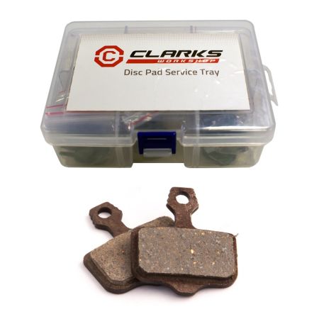 Klocki hamulcowe CLARKS dla AVID/SRAM (Avid Elixir 1, 3, 5, 7, Elixir R, Elixir CR, Sram XX-XO), Pudełko 25 par, Organiczne