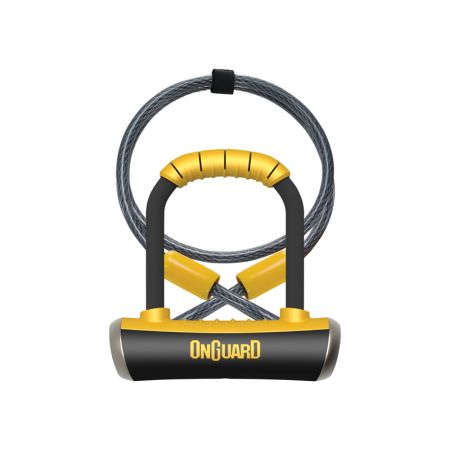 Zapięcie rowerowe ONGUARD PitBull Mini DT 8008 U-LOCK - 14mm 90mm 140mm - 5 x Klucze z kodem + linka 10mm 120cm 