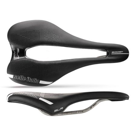 Siodło SELLE ITALIA SLR BOOST LADY SUPERFLOW S (id match - S3) ti 316 tube 7, fibra-tek, czarne (NEW) 