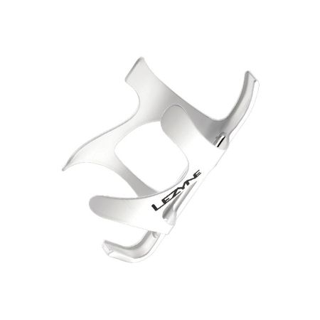 Koszyk na bidon LEZYNE CNC CAGE AL aluminium biały 