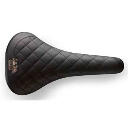 Siodło SELLA ITALIA TURBO BONNIE Fec Alloy 7, skórzane czarne 367g (NEW) 