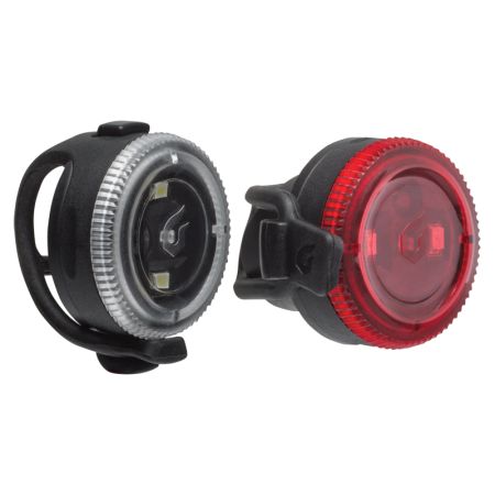 Zestaw lampki BLACKBURN CLICK przód 20 lumenów, CLICK tył 4 lumeny czarne (NEW) 