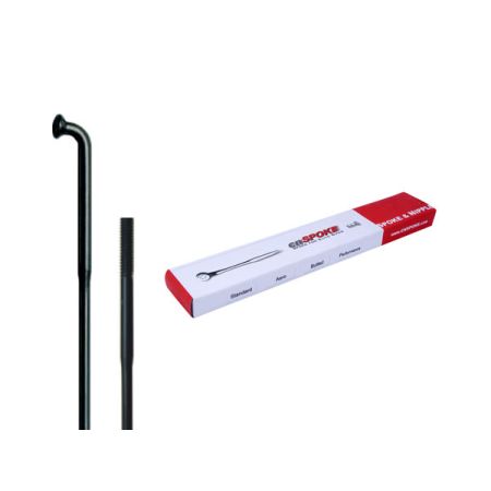Szprychy CNSPOKE DB454 2.0-1.8-2.0 stal nierdzewna 260mm czarne + nyple 144szt. 