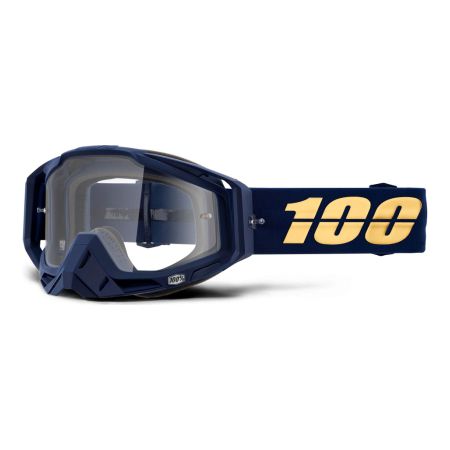 Gogle 100% RACECRAFT BAKKEN (Szyba Przezroczysta Anti-Fog + 10 Zrywek)
