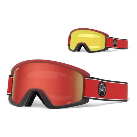 Gogle zimowe GIRO SEMI RED ELEMENT (Szyba lustrzana kolorowa AMBER SCARLET 40% S2 + Szyba kolorowa YELLOW 84% S0) (NEW) 