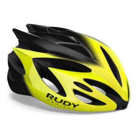 Kask RUDY PROJECT Rush Yellow Fluo - Black Shiny Daszek VISOR 