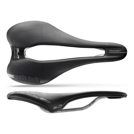 Siodło SELLE ITALIA SLR BOOST SUPERFLOW S (id match - S3) ti 316 tube 7, fibra-tek, czarne (NEW) 