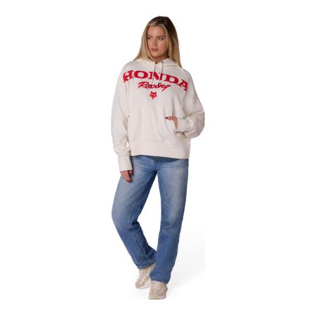 Fox Bluza Z Kapturem Damska  Honda Fleece Po Off White Xs