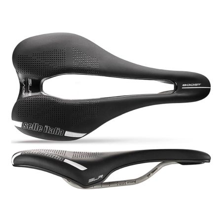 Siodło SELLE ITALIA SLR BOOST LADY SUPERFLOW L (id match - L3) ti 316 tube 7, fibra-tek, czarne (NEW) 