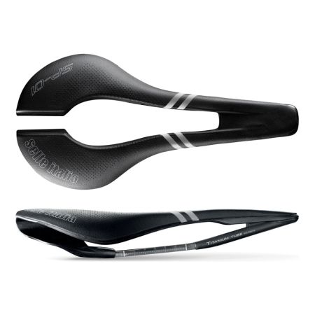 Siodło SELLE ITALIA SP-01 TITANIUM SUPERFLOW L (id match - L3) ti 316 tube 7, fibra-tek, czarne (NEW) 