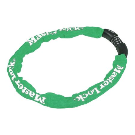 Zapięcie rowerowe MASTERLOCK QUANTUM 8392 ŁAŃCUCH 8mm 40mm 90cm SZYFR zielone 