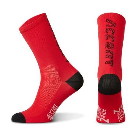 Accent Skarpetki kolarskie Hero Long, czerwono-czarne, rozmiar XL 