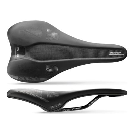 Siodło SELLE ITALIA SLR BOOST TM S (id match - S1) manganese tube 7, duro-tek, soft touch, czarne (NEW) 