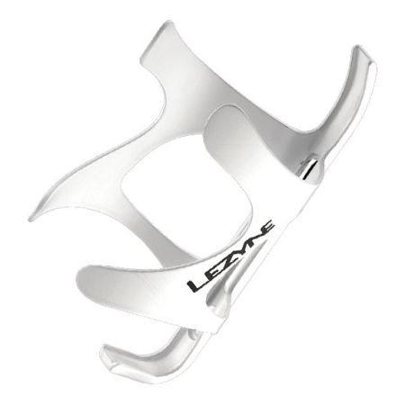 Koszyk na bidon LEZYNE CNC CAGE AL aluminium biały 