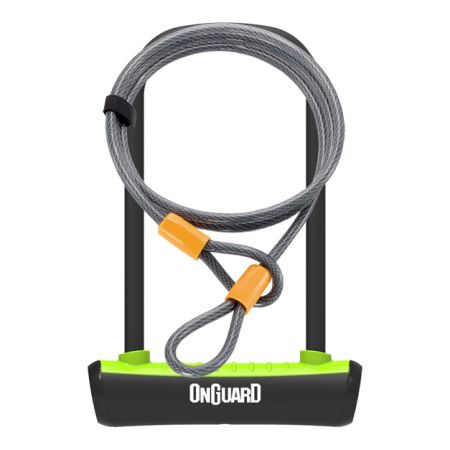 Zapięcie rowerowe ONGUARD NEON 8154GR U-LOCK - 115mm 230mm - uchwyt + 2 x Klucze + linka 10mm 120cm zielone (NEW) 