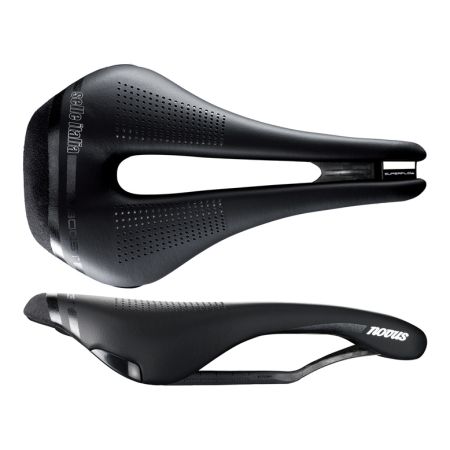 Siodło SELLE ITALIA NOVUS BOOST KIT CARBONIO SUPERFLOW L (id match - L3) carbon/keramic 7x9, fibra-tek, czarne (NEW) 