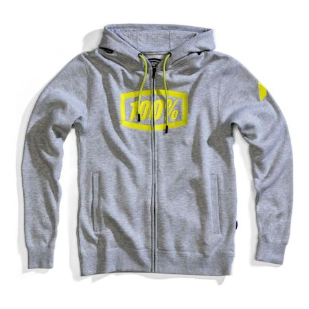 Bluza męska 100% SYNDICATE Hooded Zip Sweatshirt Grey Heather roz. L (NEW) 