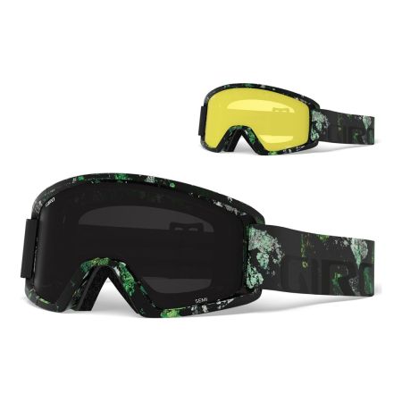 Gogle zimowe GIRO SEMI MOSS (Szyba kolorowa ULTRA BLACK 9% S3 + Szyba kolorowa YELLOW 84% S0) (NEW) 