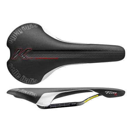 Siodło SELLE ITALIA FLITE KIT CARBONIO L (id match - L1) carbon/keramic 7x9, fibra-tek, 180g czarne (NEW) 