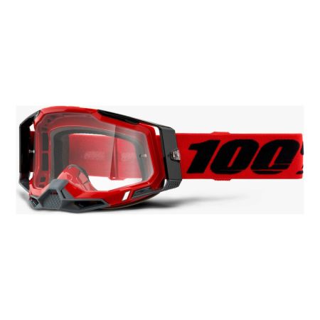 Gogle 100% Racecraft 2 red (szyba clear Anti-Fog)