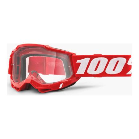 Gogle 100% Accuri 2 Red (szyba clear Anti-Fog)