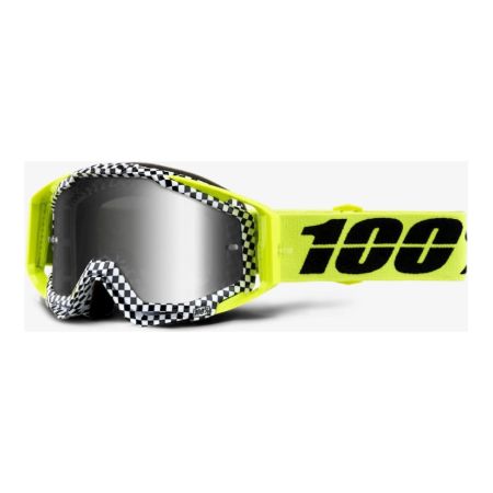 Gogle 100% Racecraft Andre (Szyba Srebrna Lustrzana Anti-Fog, LT 25%+/-5% + Szyba Przezroczysta Anti-Fog, LT 88%-92% + 10 Zrywek)