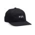 Fox Czapka Z Daszkiem Damska  W Wordmark Adjustable Black Os