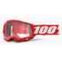 Gogle 100% Accuri 2 Red (szyba clear Anti-Fog)